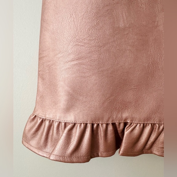 Anthropologie Maeve The Colette Metallic Ruffle-Hem Faux Leather Pants - Picture 10 of 15